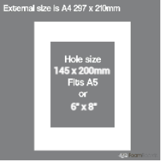A4 White Mat Board Kit A5 Hole