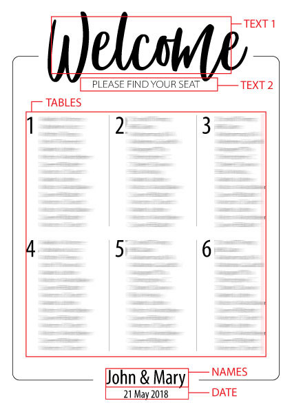 Church Wedding Seating Chart