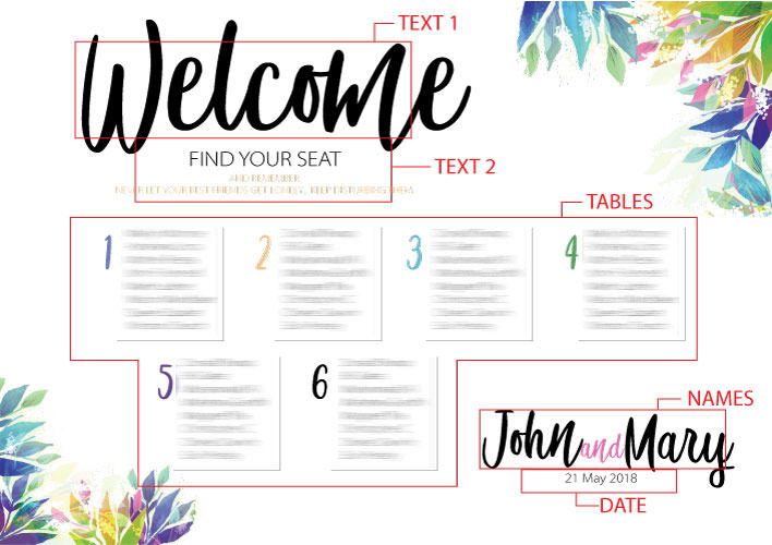 Church Wedding Seating Chart